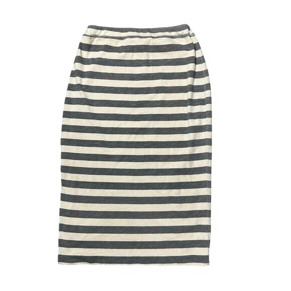 Sundry Gray and Cream Striped Skirt - Picture 1 of 5